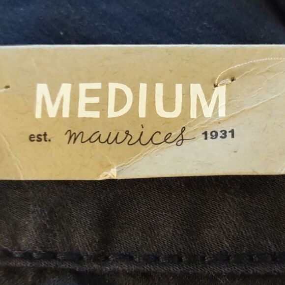 New Maurice's Junior's size M Animal print‎ black denim stretch jegging legging - Picture 7 of 8